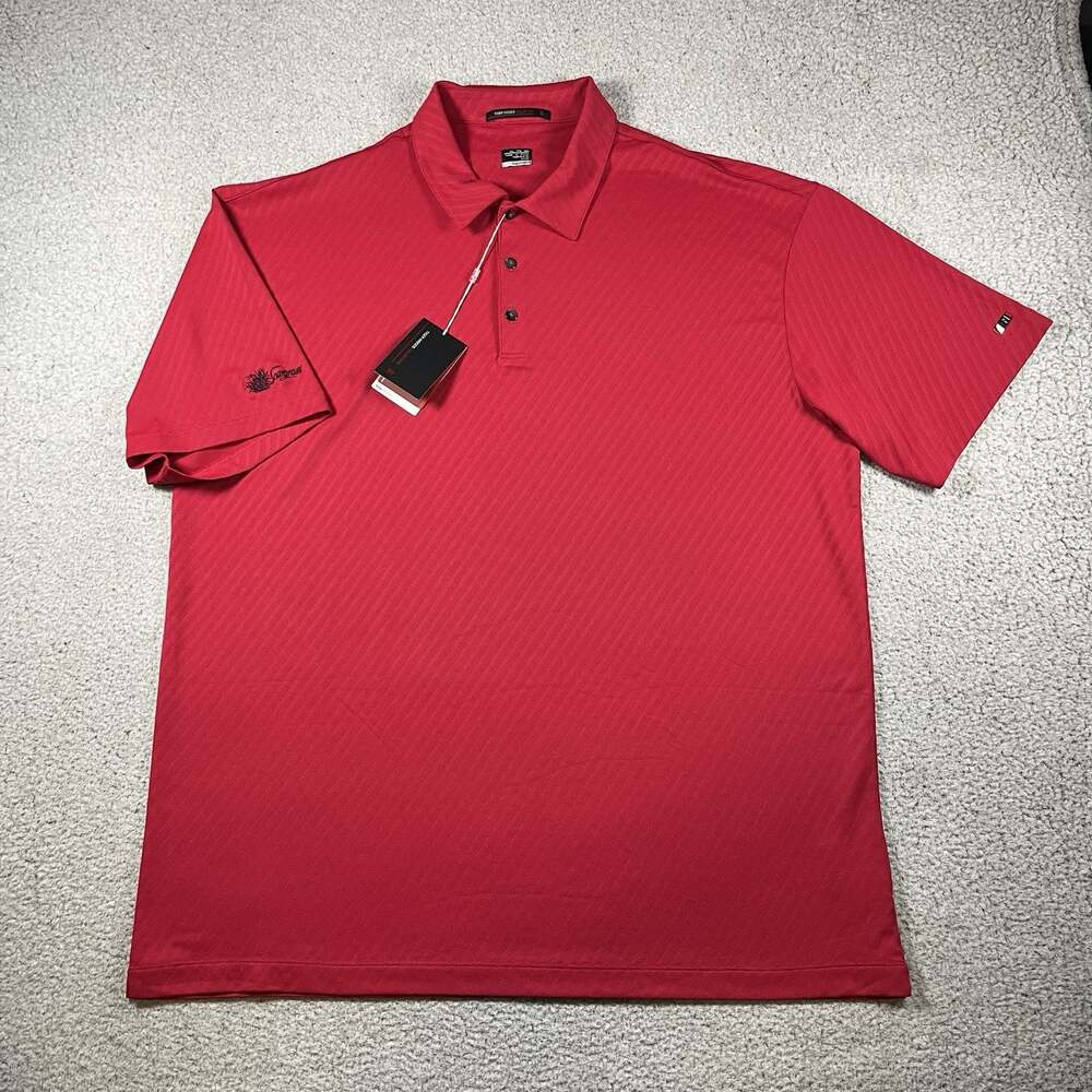 Nike Polo Shirt Mens 2XL Red Tiger Woods Collection Sawgrass Performance